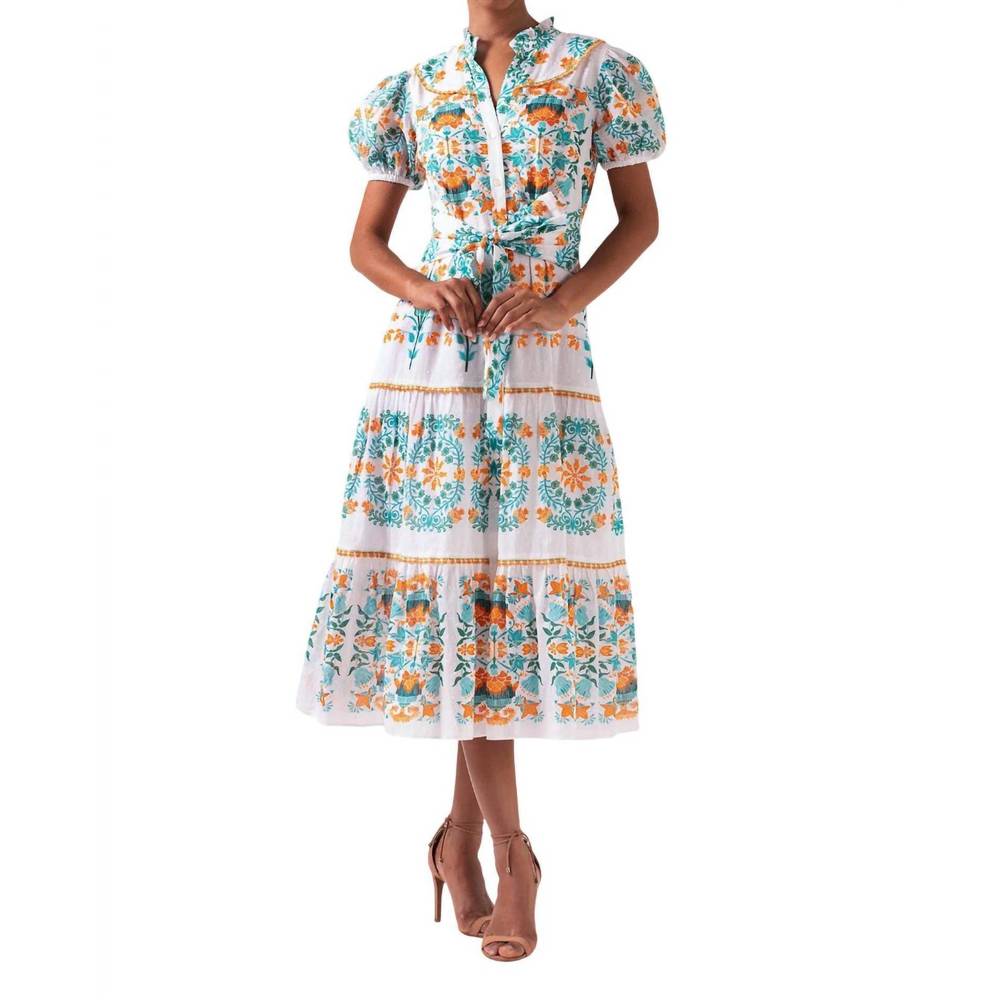 NEW CELINA MOON pippa midi dress in fern noura - Picture 4 of 4